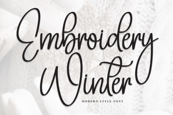 Embroidery Winter: Script Font Review for Small Business Merch